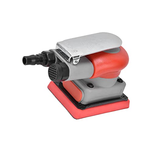 Pneumatic Sander Air Orbital Sander, Solid Alloy Steel Air Squares Sanding Machine 3 * 4 In 10000rpm Pneumatic Sander, Sanding Grinding Polishing Sander for Wood Metal Car Beauty
