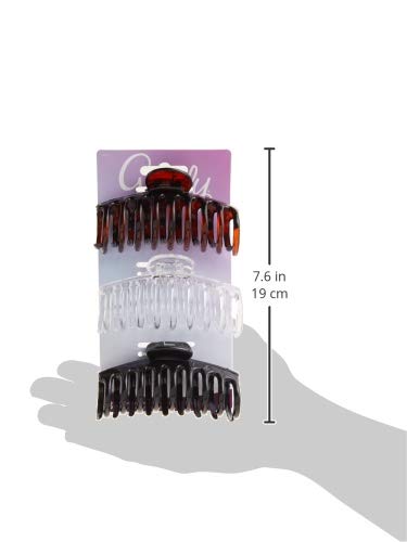 Goody Classics Large Sprial Claw Clips - 12-Pack, Assorted Colors - Great for Easily Pulling Up Your Hair - Pain-Free Hair Accessories for Women, Men, Boys, and Girls