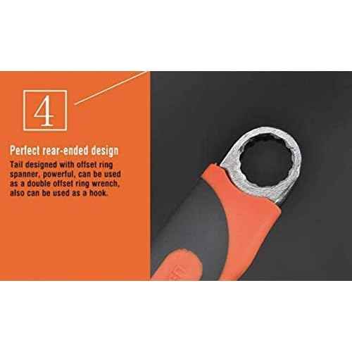 Edward Tools Pro 8" Adjustable Wrench - Carbon Steel Adjusting Design - Crescent Pro Grip for Greater Leverage - Adjustable Width - Spanner Handle