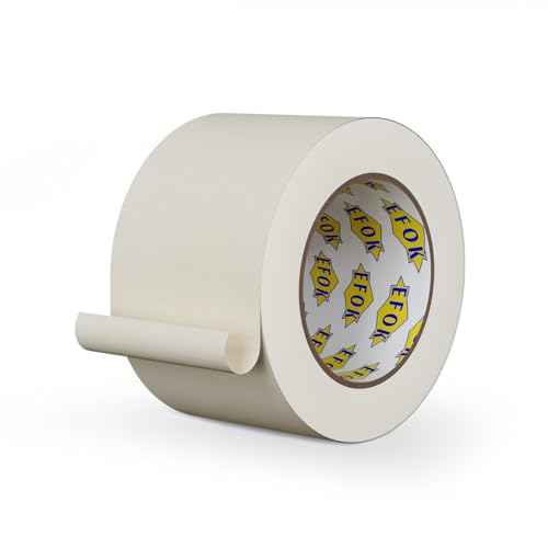 Masking Tape 3 Inch Wide, Beige, General Purpose White Painters Tapes for Drafting, Packing, Labeling, 3 Inch ¡¿ 55 Yards, 1 Pack