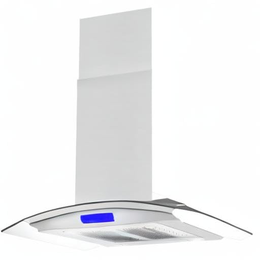 COSMO COS-668ICS750 30 in. Lumin Collection 380 CFM Ducted Island Range Hood, Soft Touch Controls, LED Lights, Stainless Steel
