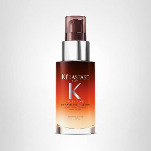 Kerastase Nutritive 8H Magic Night Serum - Overnight Treatment for Dry Hair, Enhances Shine, With Plant-Based Proteins, 1.01 Fl Oz, Travel Size