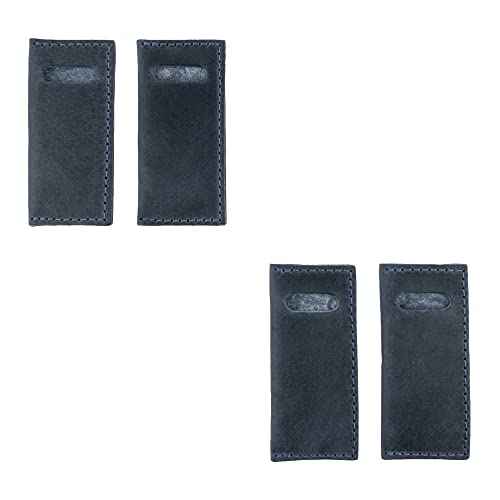 Hide & Drink, Set of 4 Tooth Pick Cases, Cooking Accessories, Full Grain Leather, Handmade, Slate Blue