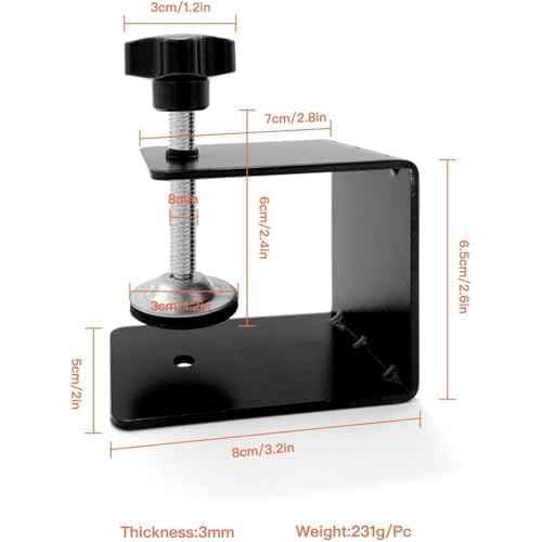 Drawer Front Installation Clamps, Cold-Rolled C Clamps for Woodworking, Door Installation Tools and Cabinet Tools with Protective Pads (1 Pcs)