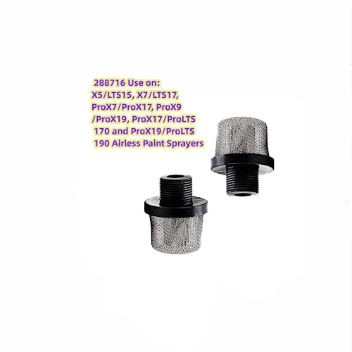 2-Pack 288716 3/4" Filter Inlet Suction Strainer for Airless Sprayer for Magnum X5 LTS15 X7 LTS17 ProX7 ProX17 ProX9 ProX19 ProX17 ProLTS 170 ProX19 ProLTS 190 Airless Sprayer Painter