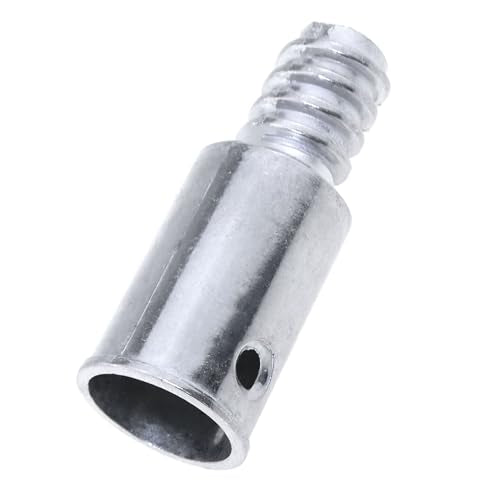 MEETOOT 2PCS 0.85inch/22mm Threaded End Replacement Repair Kit Metal Handle Extension Rod Adapter End Silver Brush Threaded Fitting for Boat Hook Rod Paint Brush Duster and Deck Brush