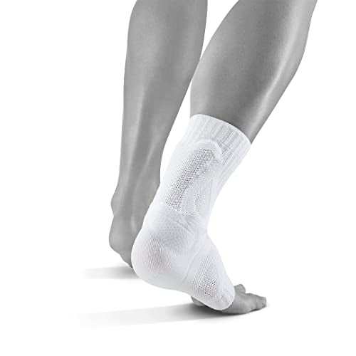Bauerfeind Sports Achilles Support - Relieves the achilles tendon while running, jumping, and moving - All White, Small