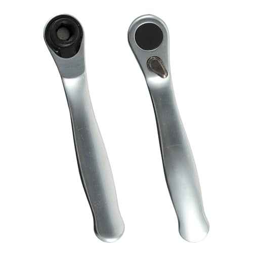 2Pcs 1/4 Mini Bit Ratchet, Micro Ratchet 72-Tooth Ratcheting Bit Driver Repair Tools Wrench Screwdrive for Tight Spaces (Sliver)
