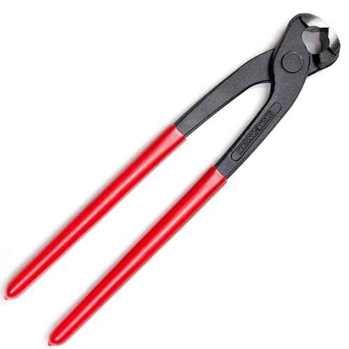 10 Inch Ear Clamp, Nail Puller, End Cutting, Carpenter Pincer, PEX-B Clamp Pliers, High Leverage Chrome-Vanadium