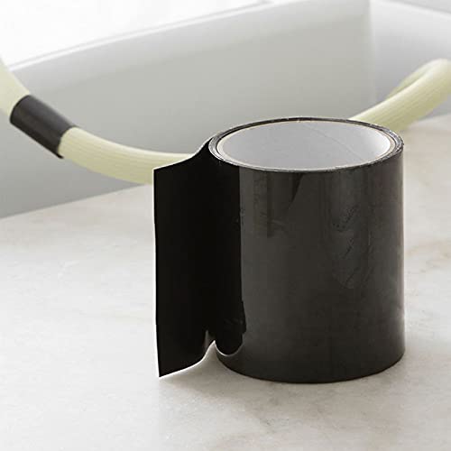 EORTA Strong Waterproof Tape Flexing Repair Tape Seal/Stop Leaks/Moistureproof Adhesive Tape for Car Pipes, Patch, Cracks, Water Tanks, Drums, 10X150 CM/4" X 59", Black