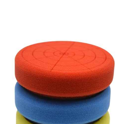 5Pcs 3Inch Buffing Sponge Pads Kit for Buffer Polisher, Cutting, & Car Polish Pads Premium Hook & Loop Buffing Polishing Pads Kit, 3inch Cutting Pads for Car Buffer Polisher Polishing