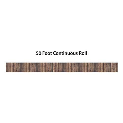 Teacher Created Resources Dark Wood Straight Rolled Border Trim - 50ft - Decorate Bulletin Boards, Walls, Desks, Windows, Doors, Lockers, Schools, Classrooms, Homeschool & Offices