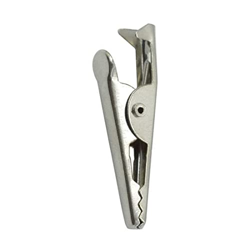 35mm/1.38" Alligator Clips Test Crocodile Clamps Silver Tone - (40 Pcs)