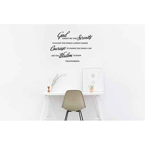 GOD Grant ME The Serenity Prayer Bible Art Quote Vinyl Wall Stickers Decal D?cor