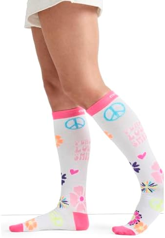 Cherokee Women's 10-15mmHg Compression Socks – Fun Print Knee Highs with Light Support, Soft Feel - PRINTSUPPORT