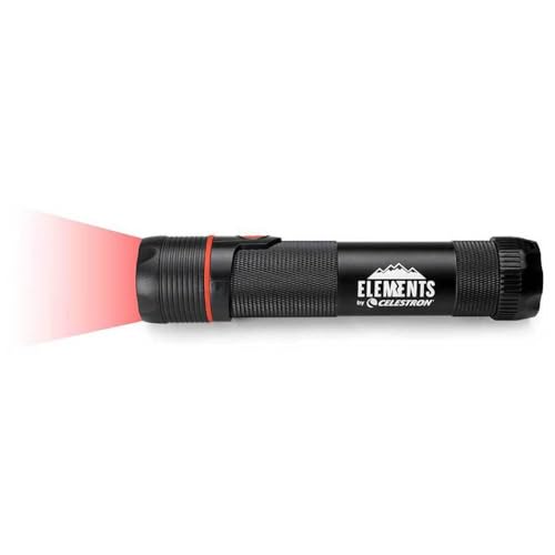 Celestron ? Elements ThermoTorch 3 Astro Edition ? Rechargeable Red LED Flashlight ? Ergonomic Hand Warmer & USB Power Bank ? 3-in-1 Tactical Tool ? 3350 mAh Lithium-Ion Battery