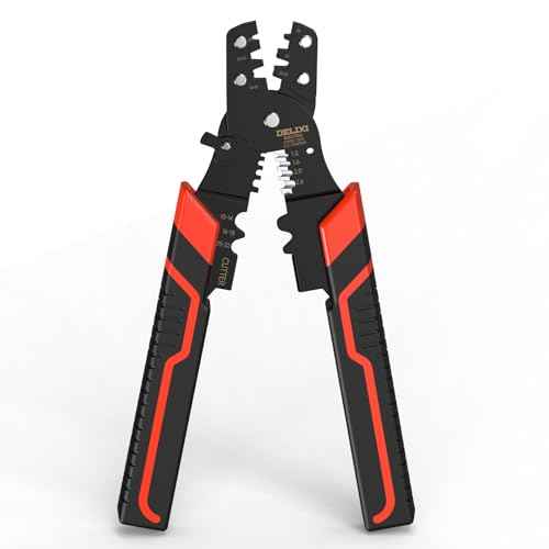 Crimping Tool with Stripper & Terminal Crimper, Multifunctional Wire Crimping Tool for AWG 28-10 Wires and 1.0-2.6 mm©÷ Cable Stripping, Perfect for Network Engineers, DIY Enthusiasts