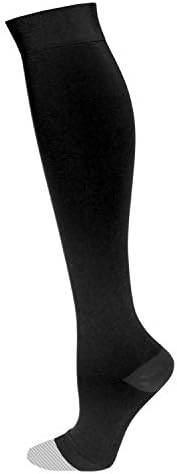 Truform Surgical Stockings, 18 mmHg Compression for Men and Women, Knee High Length, Open Toe, Black, 2X-Large