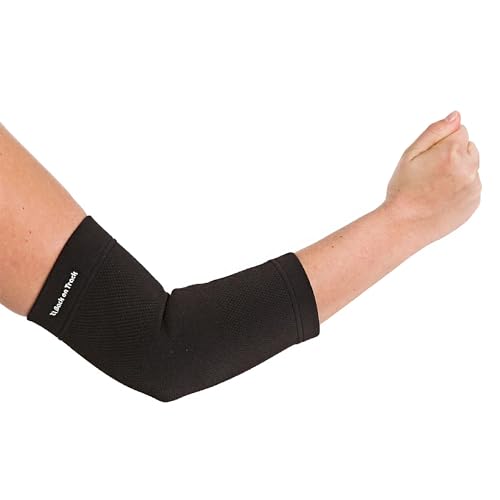 Back on Track Physio Elbow Brace 4-Way Stretch 1207 with Welltex Technology, Black, Medium