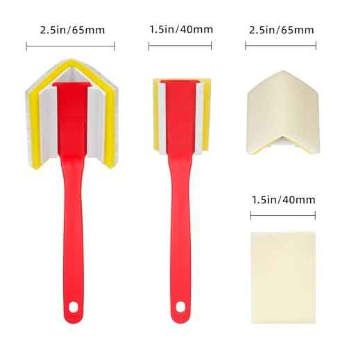3 in 1 Corner Paint Repair Tool (with Gloves) 2 Pieces Corner Paint Tools (with 4 Replacement Pads) 1 Double Layer Gloves for Unsightly Corners, Dark Corner Repair Tools