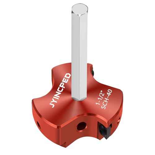 1-1/2 Inch PVC Pipe Reamer,PVC Fitting Saver Socket Saver with 3 Carbide Insert,1.5" Plastic Pipe Fitting Reamer Plumbing Tool for Sch.40 CPVC ABS Socket Hub,Fit Standard 1/2" Drill