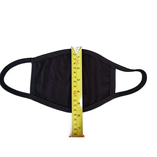 Black Face Mask Soft Cotton Comfortable Washable Reusable Breathable Stretchable