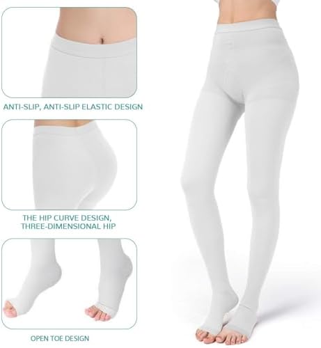 Medical Compression Pantyhose Stockings for Women Men Plus Size Support Hose 20-30mmHg Firm Graduated Tights Treatment