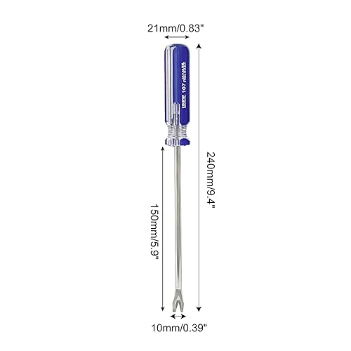 3 Pcs Tack Lifter Nail Puller, Elbow Head V Tip Nail Staple Rivet Tack Puller Screwdriver Tool, Length: 9.4"
