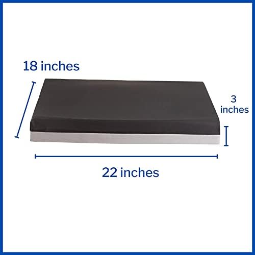 McKesson Seat Cushion for Wheelchairs and Office Chair, Foam/Gel, 22 in x 18 in x 3 in, 1 Count
