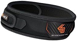 Knee Support Strap: Shock Doctor Patella Support Compression Strap - Adjustable Moisture Wicking Strap to Relieve Patella Alignment Pain - Black (Includes 1 Strap)