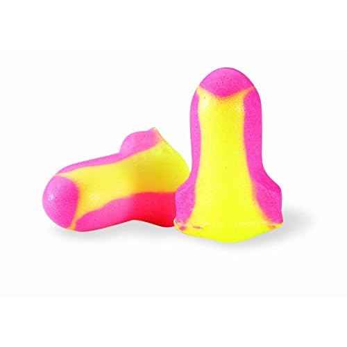 HONEYWELL LL-1 Howard Leight LL-1 Laser Lite Disposable Uncorded Foam Earplugs, Polycarbonate Foam, Standard, Red and Yellow (Pack of 200)