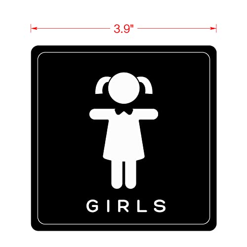 dealzEpic - BOYS and GIRLS Restroom Sign Stickers - Self Adhesive Peel and Stick Decals
