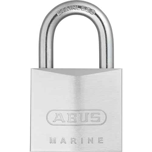 ABUS 75IB/40 Marine Grade Chrome Plated Brass Padlock, Stainless Steel Shackle, Keyed Different