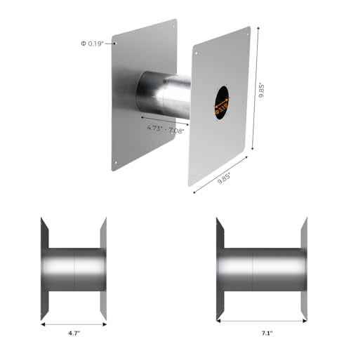 CAMPLUX 3.15" Stainless Steel Vent Wall Thimble for Indoor Gas Tankless Water Heater