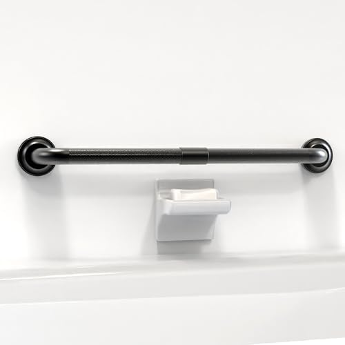 1-1/4" Knurled Grab Bar, ADA Compliant Bath Safety Shower Handrail, Bathroom Mobility Aid Handle for Seniors and Disabled, Heavy Duty 500lbs Support