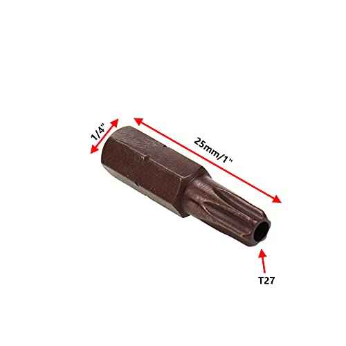 T27 Torx Bit Set Six Points Magnetic Security Torx Screwdriver Bits with 1/4" Hex Shank - 24pcs
