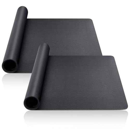 2 Pcs Work Bench Mat Top 24 x 48 Inches, PU Leather Workbench Pad Topper, Cuttable, Easy to Clean, Scratch Resistant, Protects Work Bench Tabletop Countertop