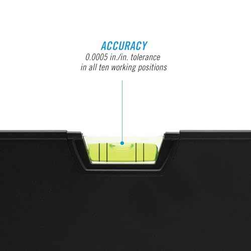 CHANNELLOCK 48-Inch, Professional-Grade Aluminum Box Level with Solid Block Acrylic Vials, 5200-0048