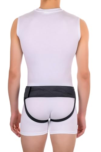 Hernia Gear Double Inguinal Hernia Groin Belt Black (S 26-30)