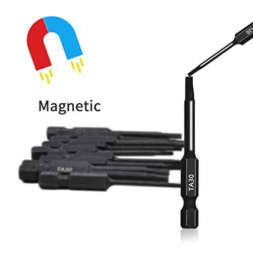 Triangle Bit Set (12 Pack - 2" and Extra Long 6") Magnetic Heads in The Following Triangle Screwdriver Sizes: TA14, TA18, TA20, TA23, TA27, & TA30