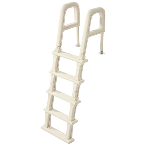 VEVOR Swimming Pool Ladder, 75°Inclined 5-Step Double Handrails Stair, Non-Slip Heavy Duty Steps, Load Capacity 300 lb, for 48-54 in Inground & Above-Ground Pools of Any Deck Surface Indoor & Outdoor