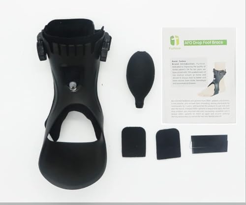 AFO Drop Foot Brace, Upgraded Medical Foot Up Ankle Foot Orthosis Support with Inflatable Airbag for Hemiplegia Stroke Shoes Walking Foot Stabilizer (Right, L)