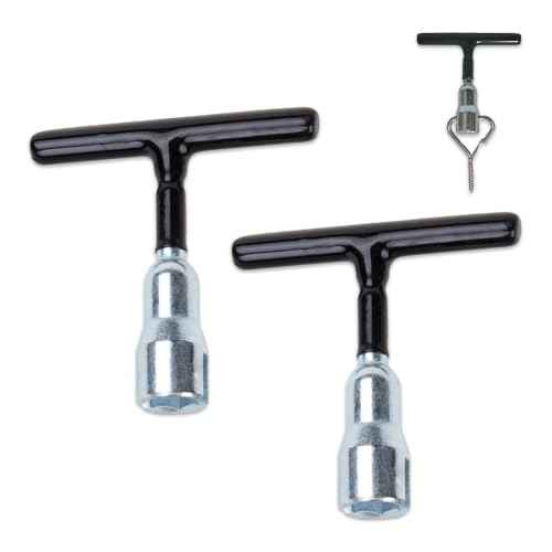 2Pcs Portable Wing Nut Driver Reliable Manual T-Handle Tightening Tool for Eye Screws,C-Hook Bolts,Q-Hangers & Screw Hooks Hand Tool for Quick & Easy Installation