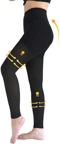 Compression Pantyhose for Women, 15-20 mmHg Medical Compression Leggings, Footless Compression Stockings for Women & Men, Compression Tights for Edema, Varicose Veins, Swelling, DVT