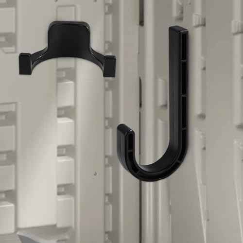 6 Pcs ABS Storage Shed Tool Hooks, Compatible with Suncast and Craftsman, Include J-Shape, U-Shape, Durable Tool Hangers for Garden & Shed Organization (Pack of 6)