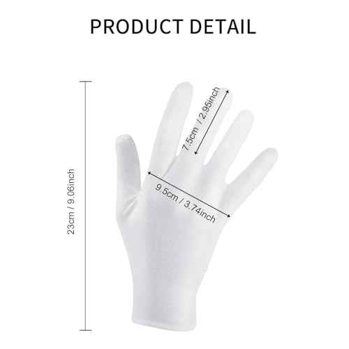Frienda 300 Pcs Cotton Gloves Bulk Large Size for Men Women Inspection Gloves for Dry Hand Art Handling Coin Jewelry (XL)