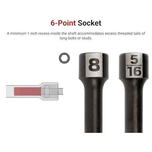 TEKTON High-Torque Black Oxide Blade Nut Driver Set, 6-Piece (3/16-1/2 in.) | DHD91101 | Made in USA