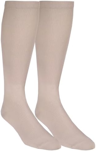 Truform Women's 15-20 mmHg Medical Compression Socks, Moderate Support Soft Stretch Comfort Microfiber, Knee High, Closed Toe, Tan, Medium