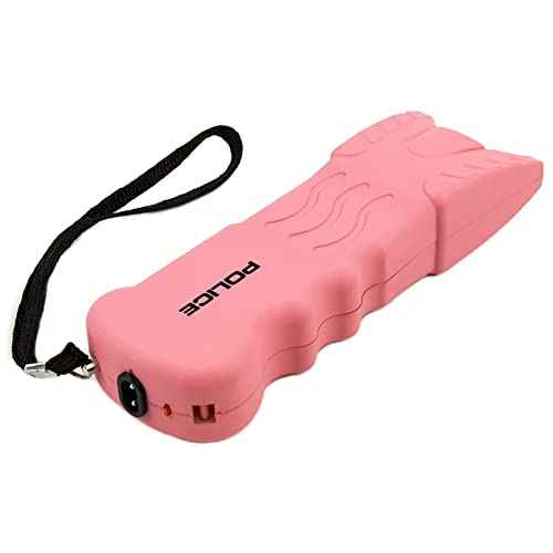 POLICE Stun Gun for Self Defense 916 ? High Voltage Rechargeable with LED Flashlight, Compact & Heavy Duty ? Personal Security for Women ? Pink