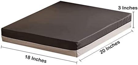 McKesson Seat Cushion for Wheelchairs and Office Chair, Foam/Gel, 20 in x 18 in x 3 in, 1 Count